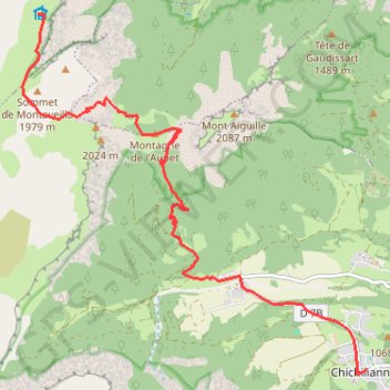Trace GPS Cabane des aiguillettes - Chichilianne, itinéraire, parcours