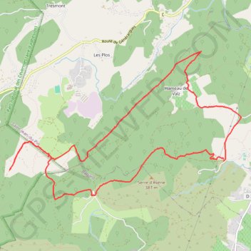 Trace GPS Autour du hameau de Valz, itinéraire, parcours
