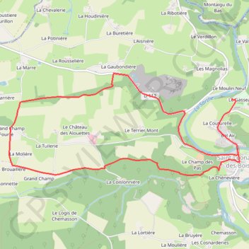 Trace GPS Alpes Mancelles - Le champ des Pas, itinéraire, parcours