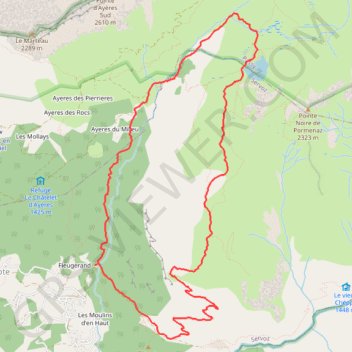 Trace GPS Servoz Pormenaz lac et chalets, itinéraire, parcours