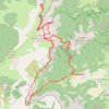 Trace GPS Rochers du Parquet en boucle depuis la Richardière (Vercors), itinéraire, parcours