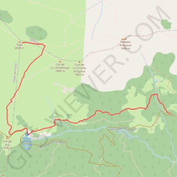 Trace GPS Taga par sant Marti d'Ogassa, itinéraire, parcours