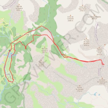 Trace GPS Roche trouee, itinéraire, parcours