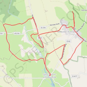 Trace GPS Saint-Martin-d'Audouville (50310), itinéraire, parcours