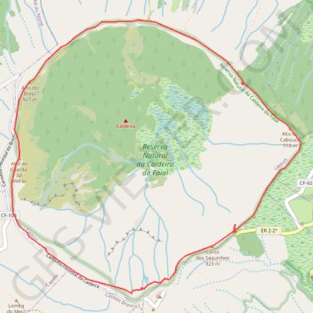 Trace GPS Faial Caldeira circle trail, itinéraire, parcours
