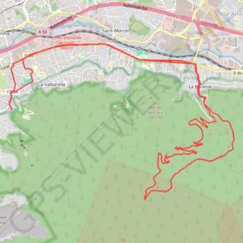 Trace GPS La Barasse à la Source des Eaux Vives - Marseille, itinéraire, parcours