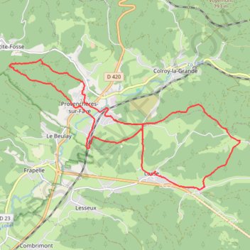 Trace GPS Beauchimont Provenchères, itinéraire, parcours