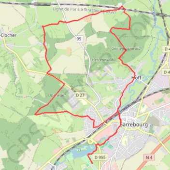 Trace GPS Circuit de la Vallée de la Sarre - Sarrebourg, itinéraire, parcours