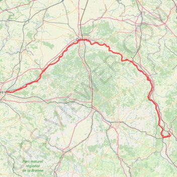Trace GPS 2014 16 au 23/05 Loire a vélo 1 325 Km, itinéraire, parcours