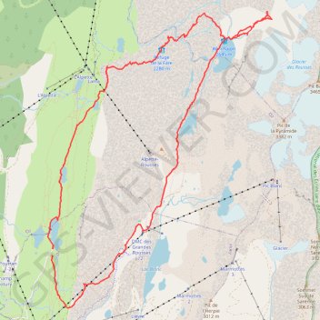 Trace GPS Les Lacs des Petites Rousses (Grandes Rousses), itinéraire, parcours