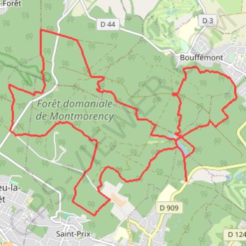 Trace GPS Forêt domaniale de Montmorency, itinéraire, parcours