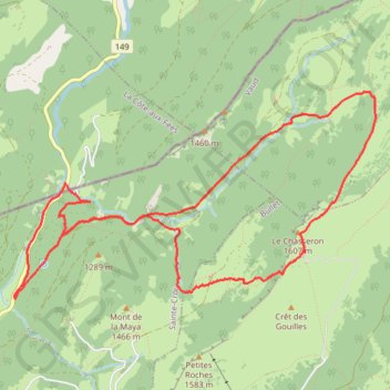 Trace GPS Ski de rando - chasseron, itinéraire, parcours