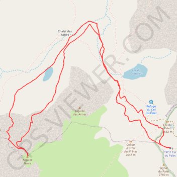 Trace GPS Aiguille Noire, itinéraire, parcours