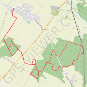 Trace GPS Randonnée Marsannay le Bois, itinéraire, parcours