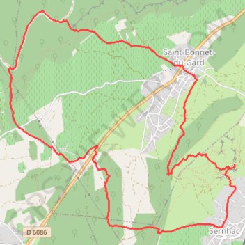 Trace GPS Le télégraphe de Chape - Sernhac, itinéraire, parcours