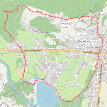 Trace GPS Circuit du lac de Flérier et des villages, itinéraire, parcours