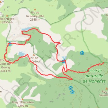 Trace GPS Tour des lacs de Nohedes, itinéraire, parcours