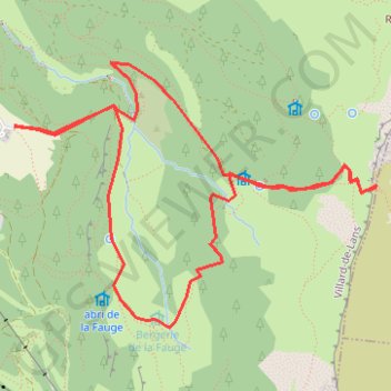Trace GPS Le col Vert - versant ouest - Vercors, itinéraire, parcours