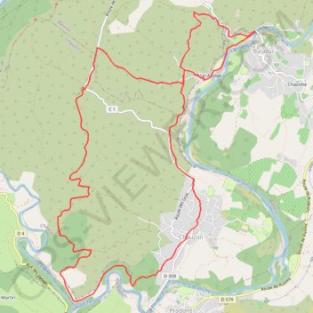 Trace GPS De Balazuc à Chauzon, itinéraire, parcours