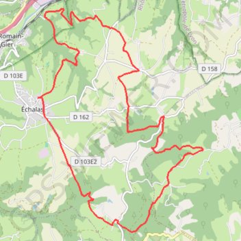 Trace GPS Autour d'Echalas, itinéraire, parcours