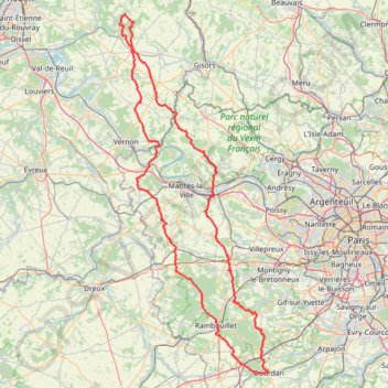 Trace GPS Dourdan à Lyons-la-Forêt, itinéraire, parcours