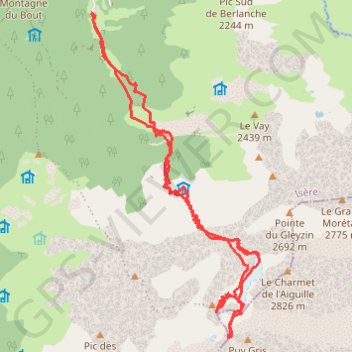 Trace GPS Pointe de Comberousse (Belledonne), itinéraire, parcours