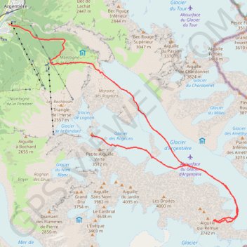 Trace GPS Col des Cristaux, itinéraire, parcours