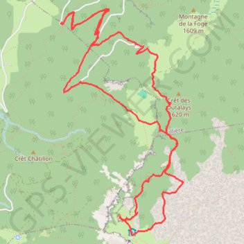 Trace GPS Raquette au Parmelan, itinéraire, parcours
