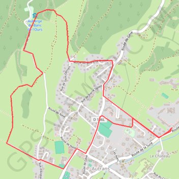 Trace GPS Tour des hameaux d'Autrans, itinéraire, parcours