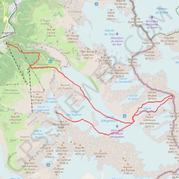 Trace GPS Col du Tour Noir, itinéraire, parcours