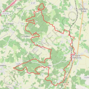 Trace GPS Saint Hilaire de Villefranche, itinéraire, parcours
