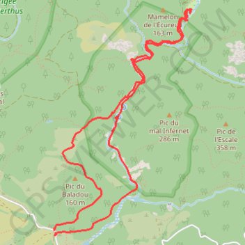 Trace GPS La lac de l'Écureuil par le ravin du Mal Infernet, itinéraire, parcours