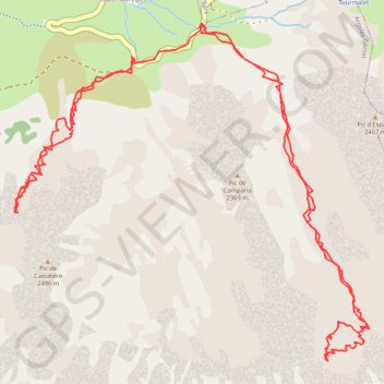 Trace GPS Couloir N de Caoubère et Agalops, itinéraire, parcours