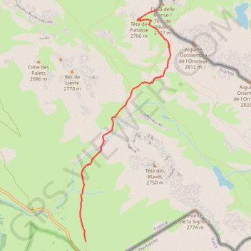 Trace GPS Tête de Villadel, itinéraire, parcours