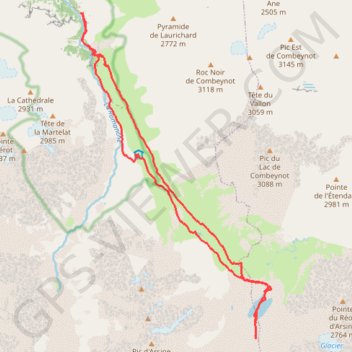 Trace GPS Lac d'Arsine, itinéraire, parcours