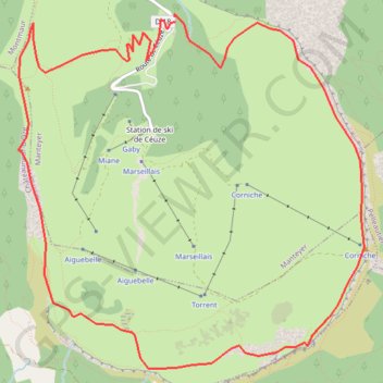 Trace GPS Tour des crêtes de la montagne de Ceuse, itinéraire, parcours