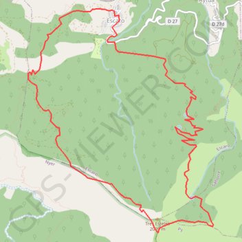 Trace GPS Tour du Pic du Tres Estelles, itinéraire, parcours
