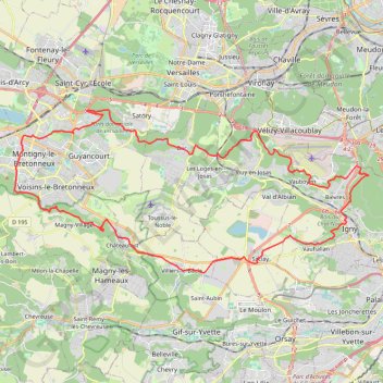 Trace GPS Bièvres - La Bernie, itinéraire, parcours