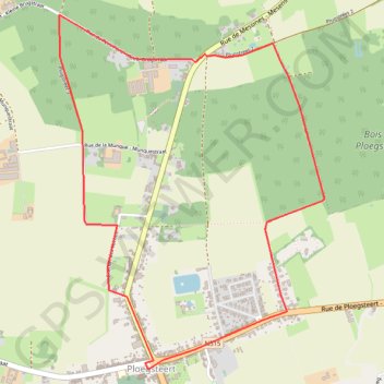 Trace GPS Eurocircuit n°1 - Bois de Ploegsteert et de la Hutte, itinéraire, parcours