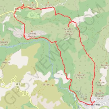 Trace GPS Tour du Mouton d'Anou, itinéraire, parcours