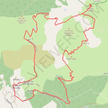 Trace GPS Pic de Teulere, itinéraire, parcours