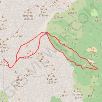 Trace GPS Cotiella par le refuge de Armeña, itinéraire, parcours