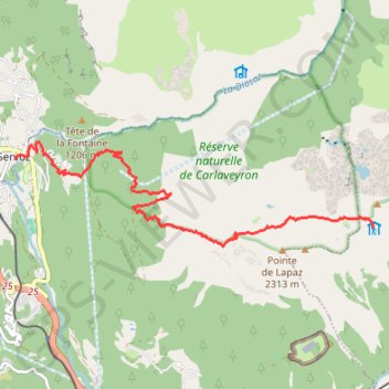 Trace GPS Tour des Fiz, 1ère étape Servoz - Chamonix, itinéraire, parcours