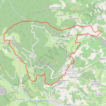 Trace GPS Montmelas-Saint-Sorlin, itinéraire, parcours