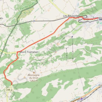 Trace GPS Col du Mont-Crosin (de Tramelan), itinéraire, parcours