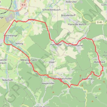 Trace GPS Circuit des deux Vallées par le Col de Saint-Léon, itinéraire, parcours