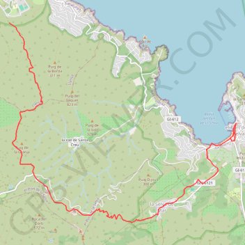 Trace GPS Llança - Port de la Selva par le monastère, itinéraire, parcours