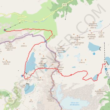 Trace GPS Via-Alpina R92 - Robiei - Maria-Luisa - Corno-Gries, itinéraire, parcours