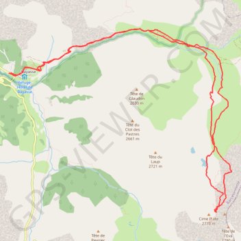 Trace GPS Col de Cime Plate, itinéraire, parcours