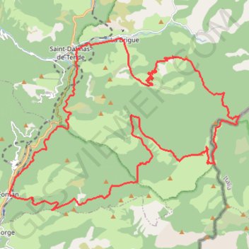 Trace GPS Cime de Marta depuis Fontan, itinéraire, parcours